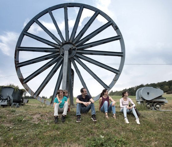 Das Grubenrad am Besucherbergwerk Grube Bendisberg, © Vulkanpark GmbH, Martin Christ