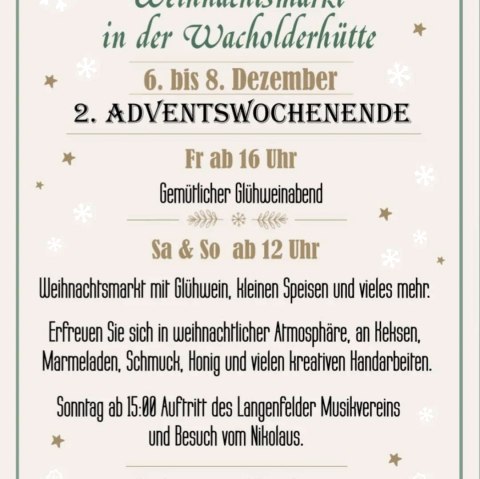 Weihnachtsmarkt in der Wacholderhütte, © Wacholderhütte