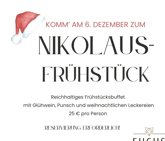 Nikolausfrühstück, © Eifelhotel Fuchs