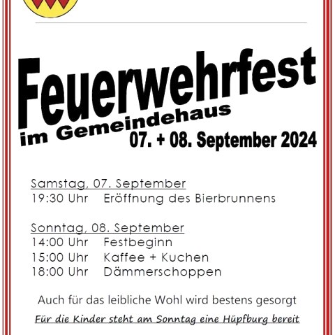 Plakat FFW Ditscheid, © FFW Ditscheid