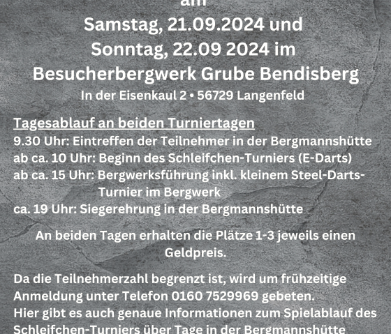 Plakat Abenteuer-Darts-Turnier, © Touristik-Büro Vordereifel