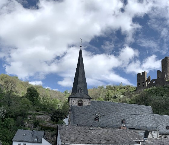 Vue de la terrasse sur le toit