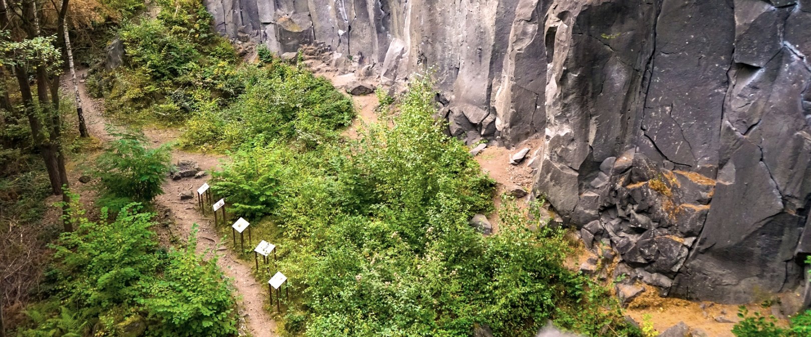 Blick auf einige der Vulkanparkstelen im Kottenheimer Winfeld, © Touristik-Büro Vordereifel/ Laura Rinneburger