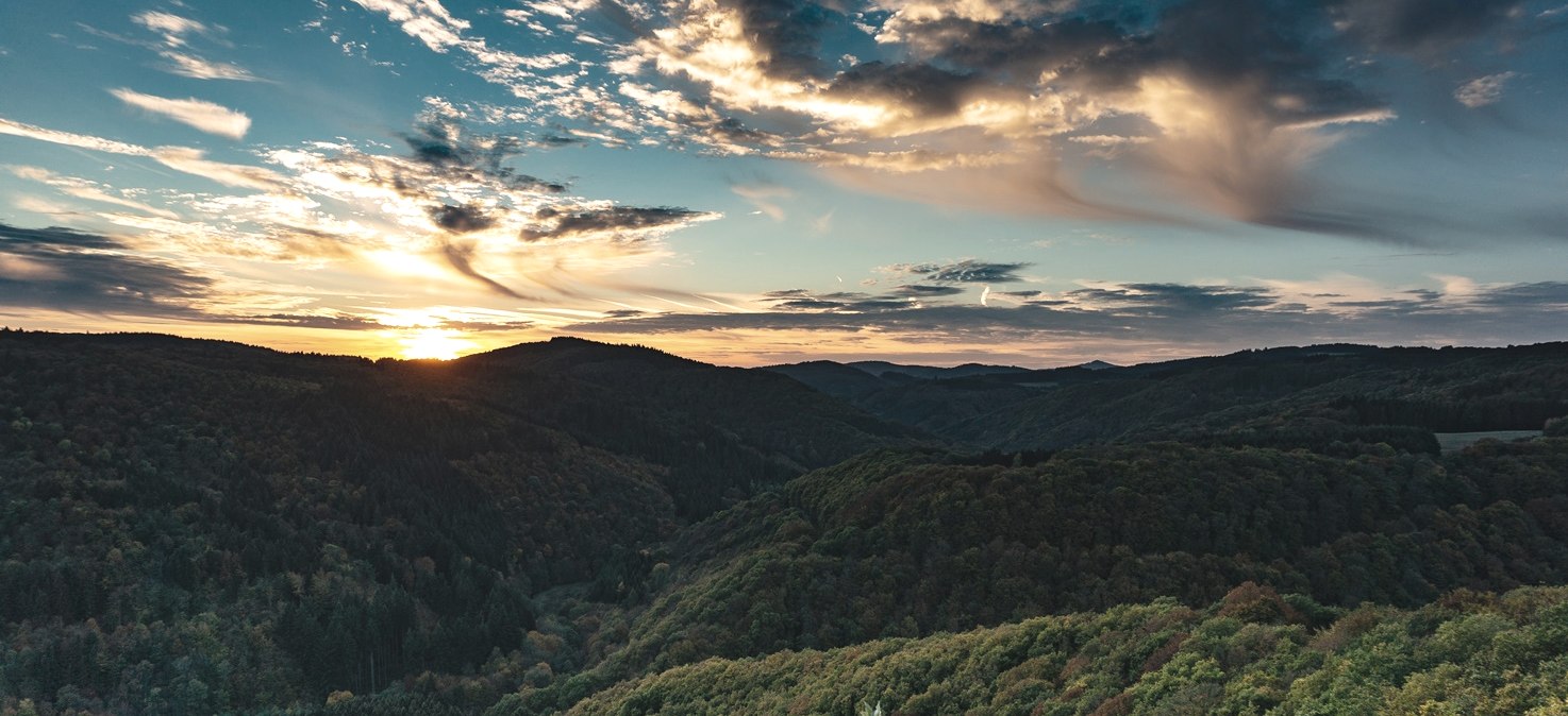 Sonnenuntergang am Nitzblick in Kirchwald, © Laura Rinneburger