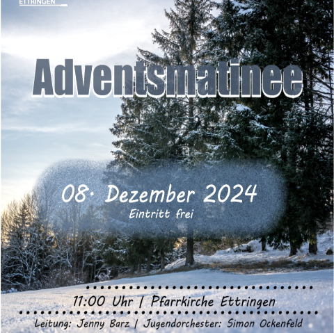 Plakat Adventsmatinee Blaskapelle Ettringen