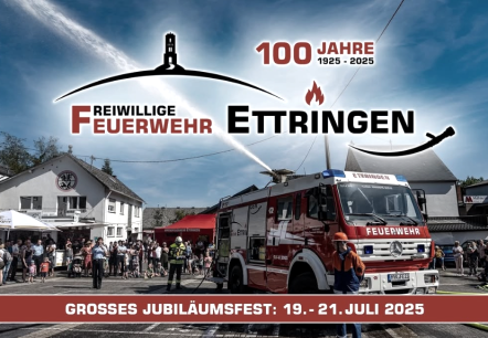 Plakat 100 Jahre FFW Ettringen, © FFW Ettringen