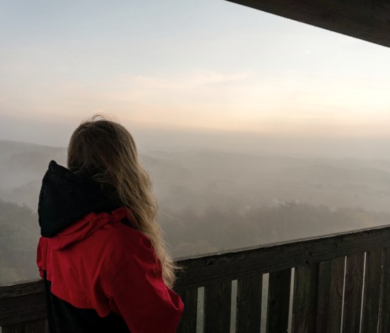 Blick vom Booser Eifelturm bei Nebel, © Laura Rinneburger