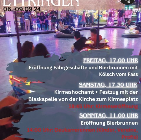 Plakat Kirmes in Ettringen, © JSV Ettringen